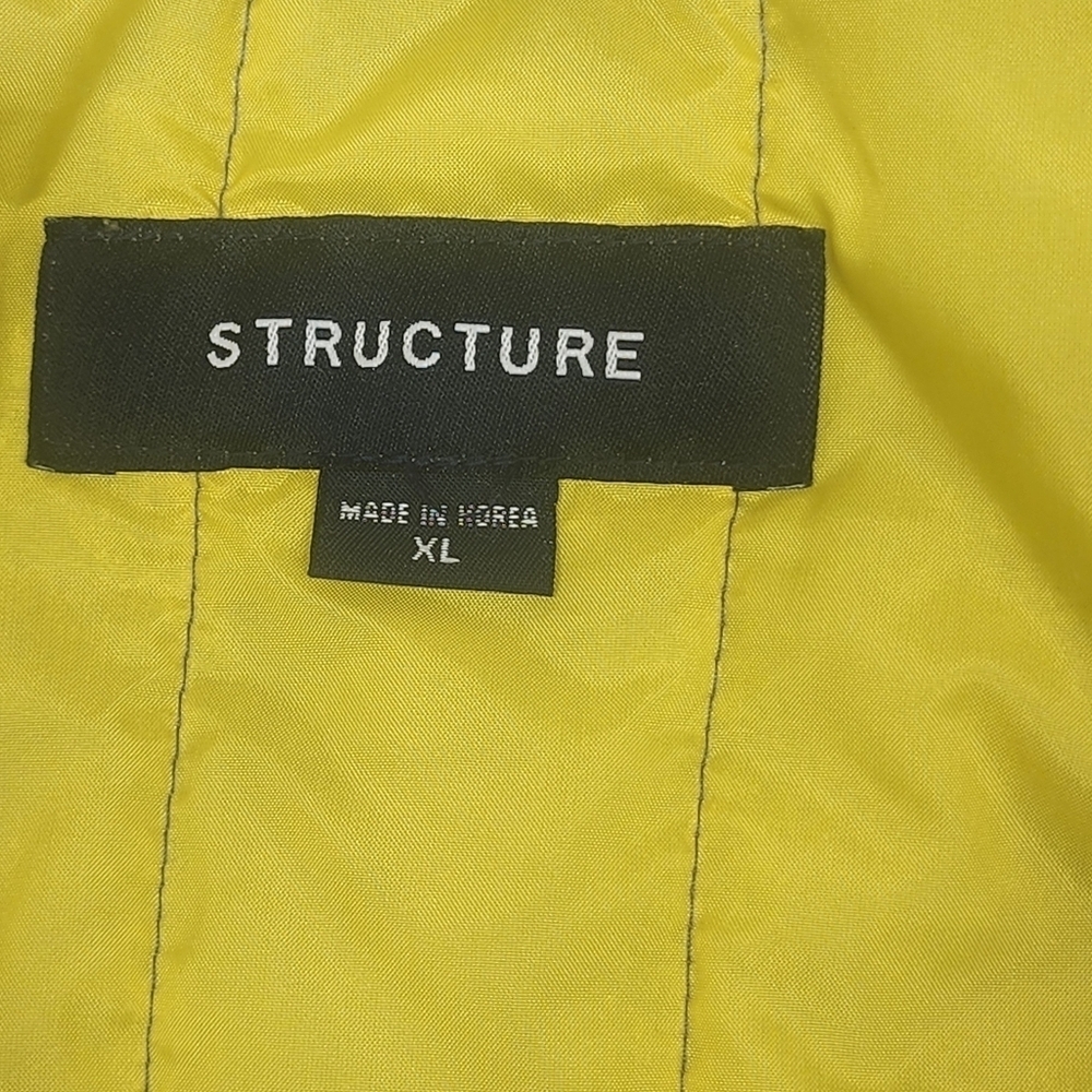 Structure Men's Gray Quilted Yellow Lined Vest XL - Picture 5 of 11